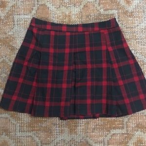 Urban Outfitters Pleated Plaid Miniskirt