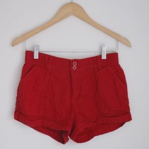 Red Linen Shorts (Size 5) originally from kohls