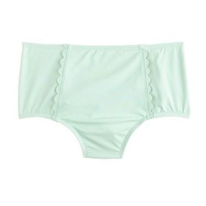 Scalloped high-waist bikini brief