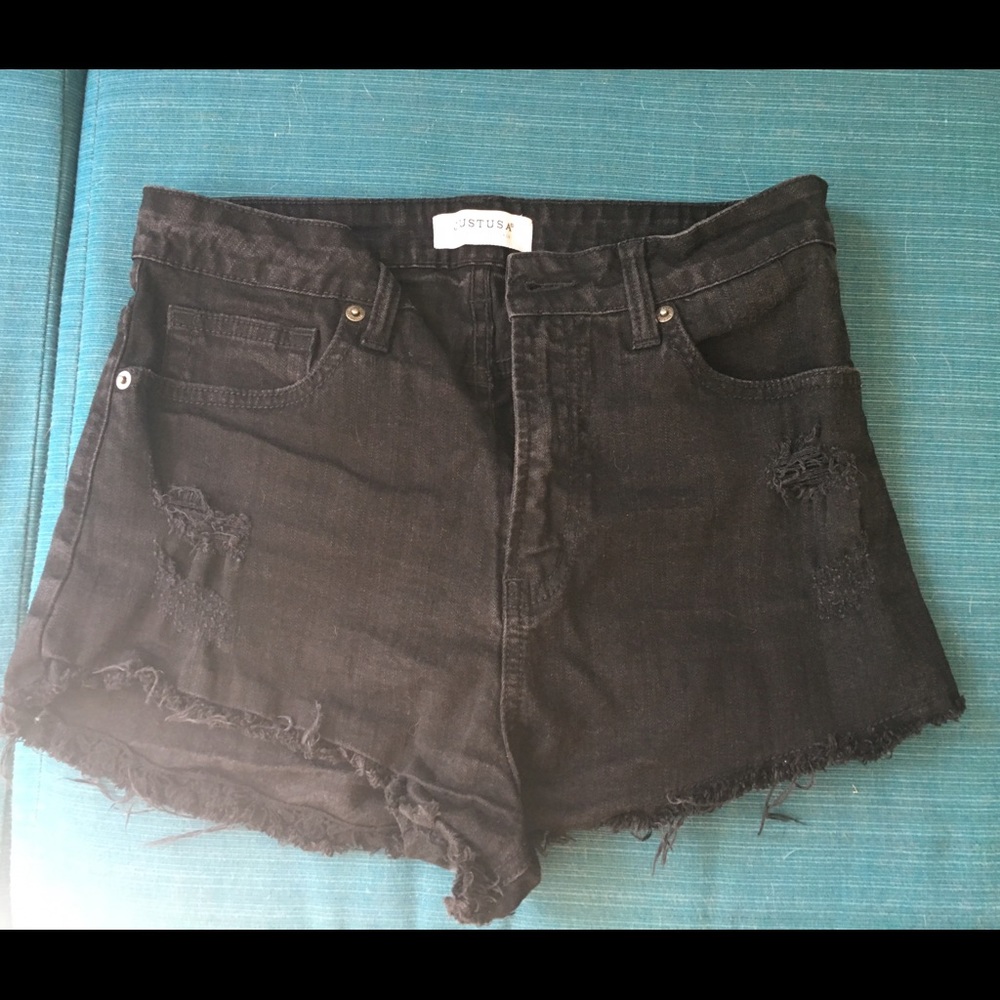Black JustUSA high waisted shorts