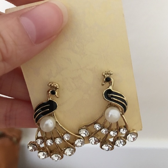 💍Vintage peacock earrings - Picture 3 of 3