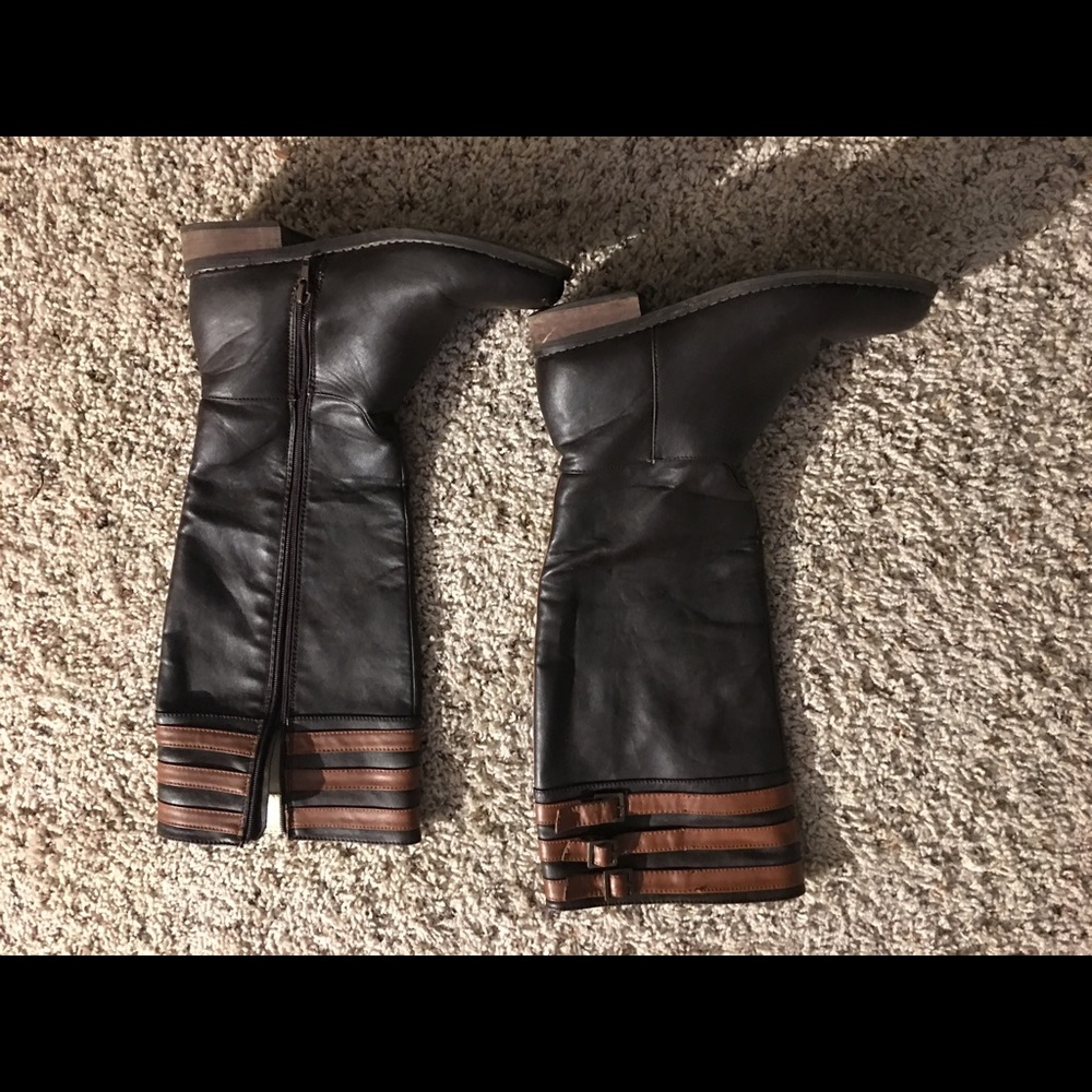 Brown riding boots