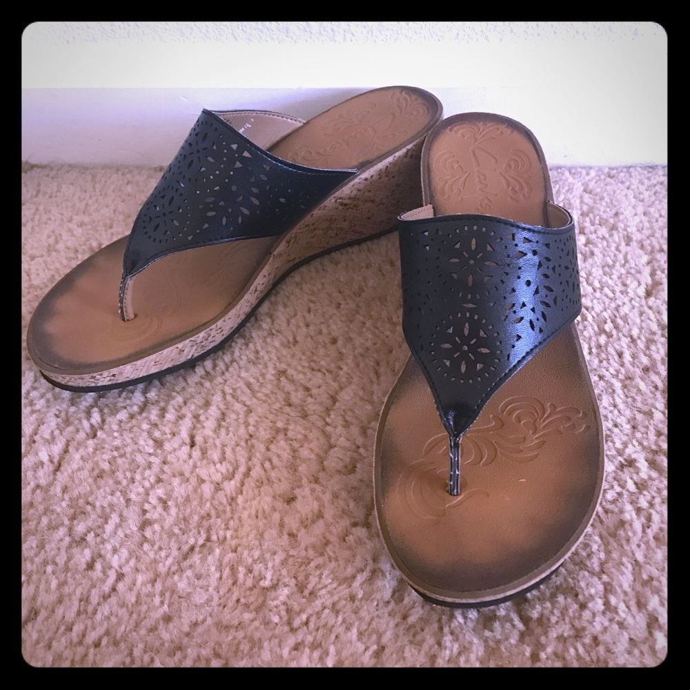 Clarks wedge sandals