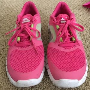 Pink Nike Free Runs