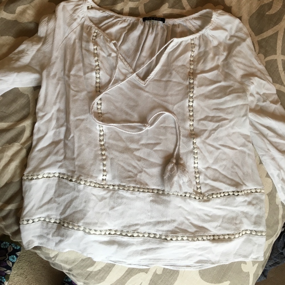 White Peasant Top