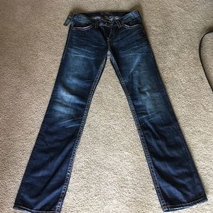 Men's silver jeans