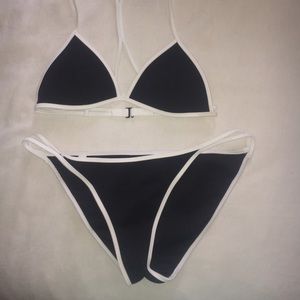 Black and white bikini