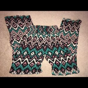 Joe Benbasset Palazzo pants teal, peach, black