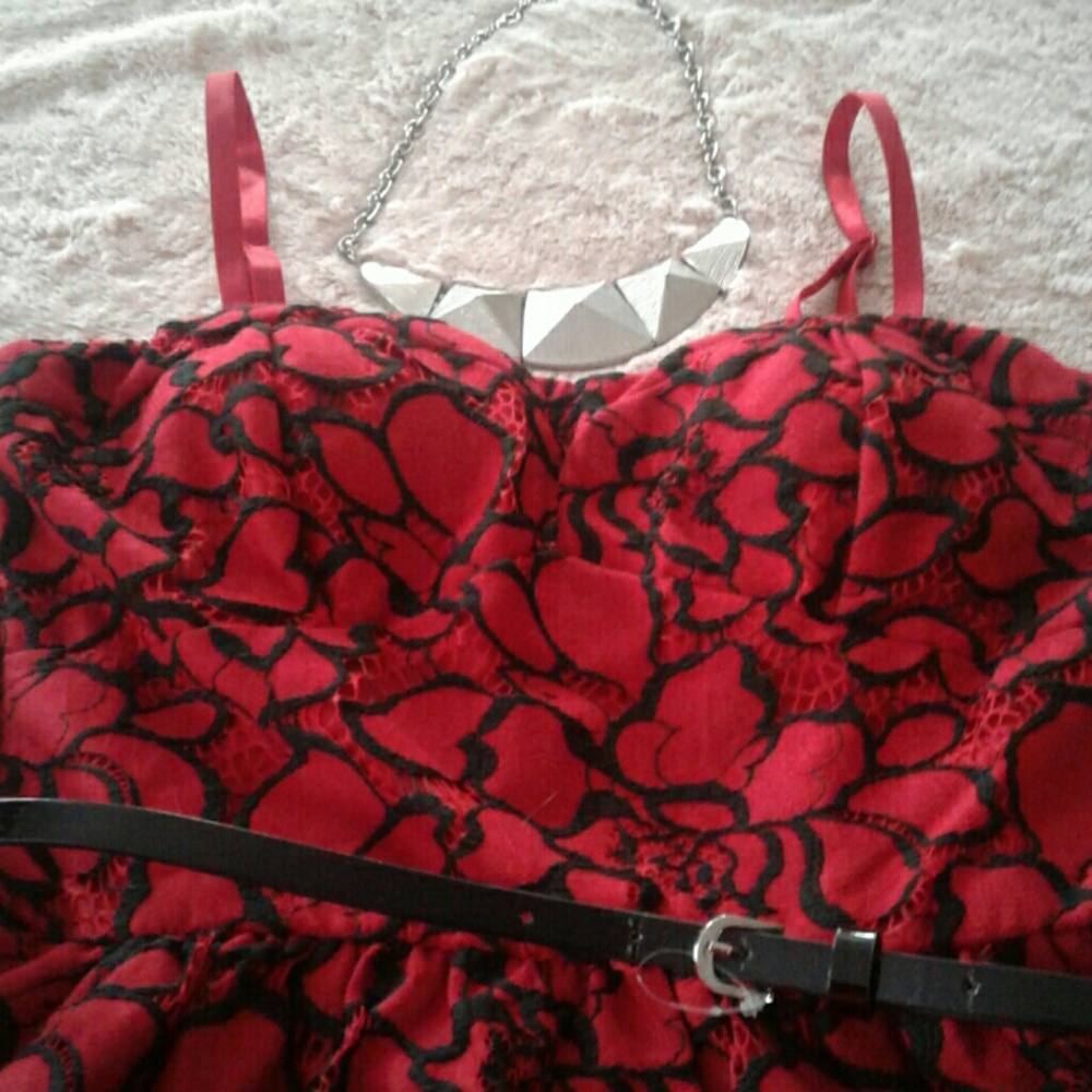 Lily Rose Red/black Party Dress
