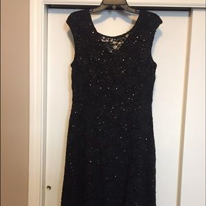 Connected Apparel High-Low Lace Dress