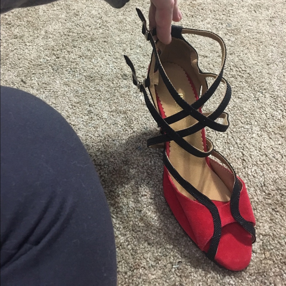 Red and Black Heels