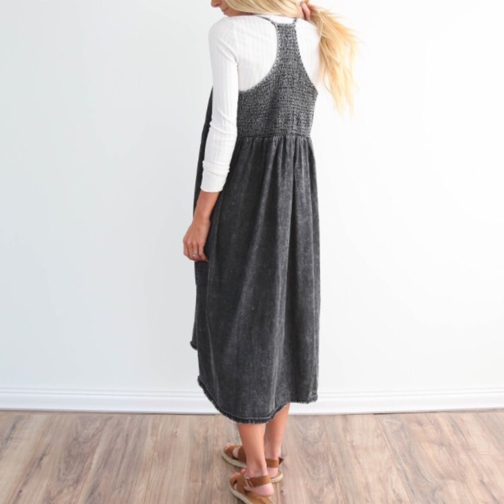 🎉RESTOCK🎉 Denim Jumper Dress - Picture 2 of 4