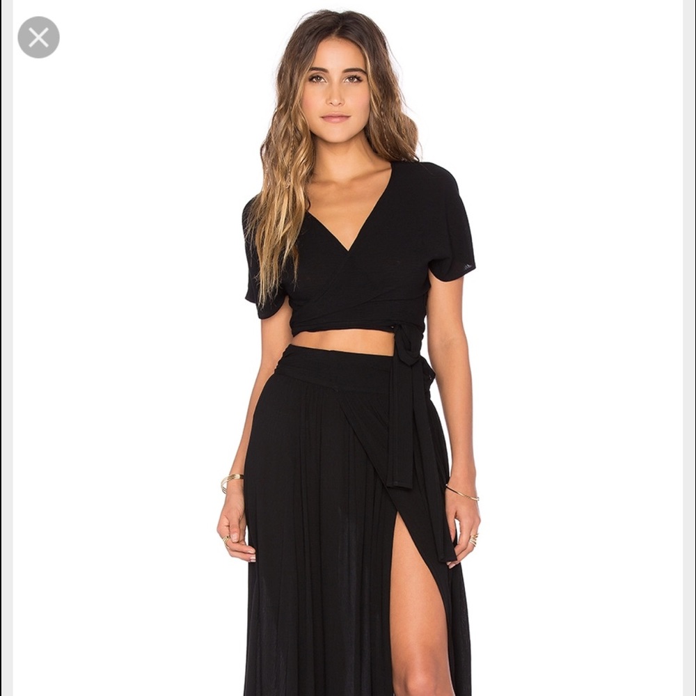 Wild fox maxi skirt and crop top