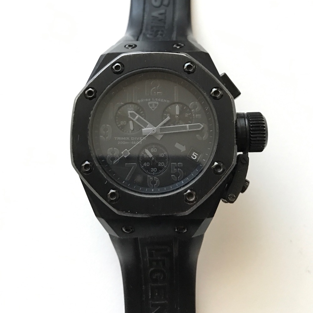 Swiss Legend black watch - trimix diver