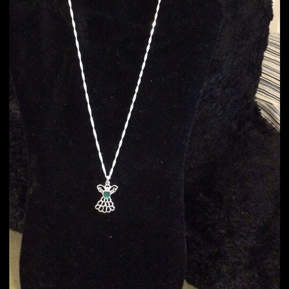 Angel birthstone necklace.