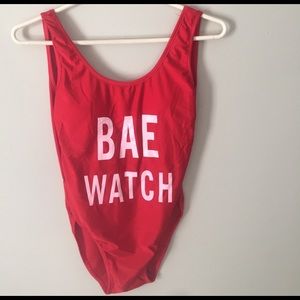 Bae Watch open back one piece swimsuit