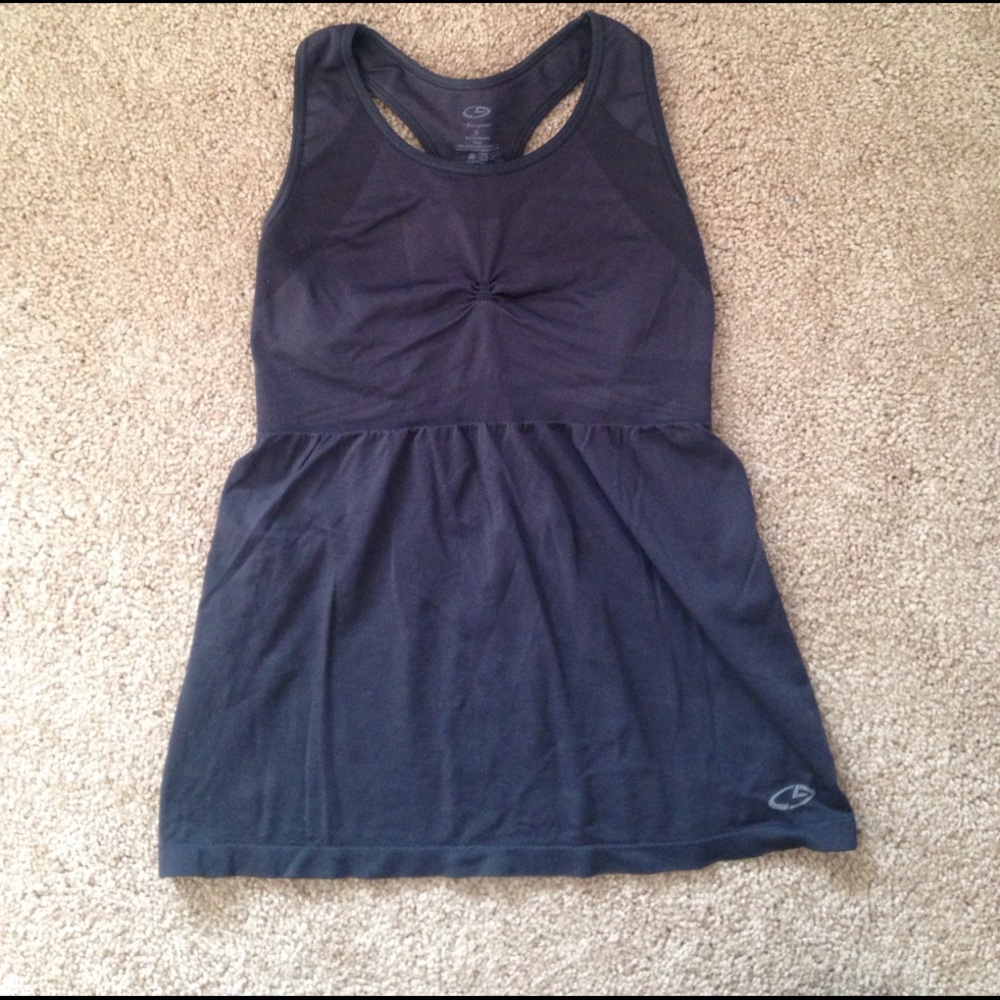 Black champion racetrack workout tank