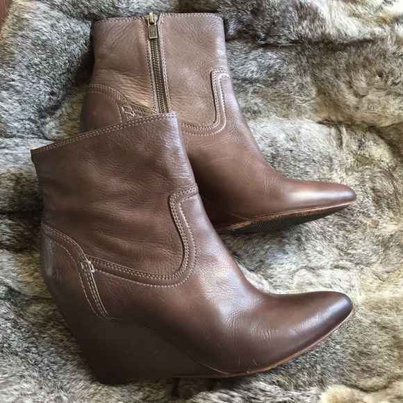frye wedge ankle boots