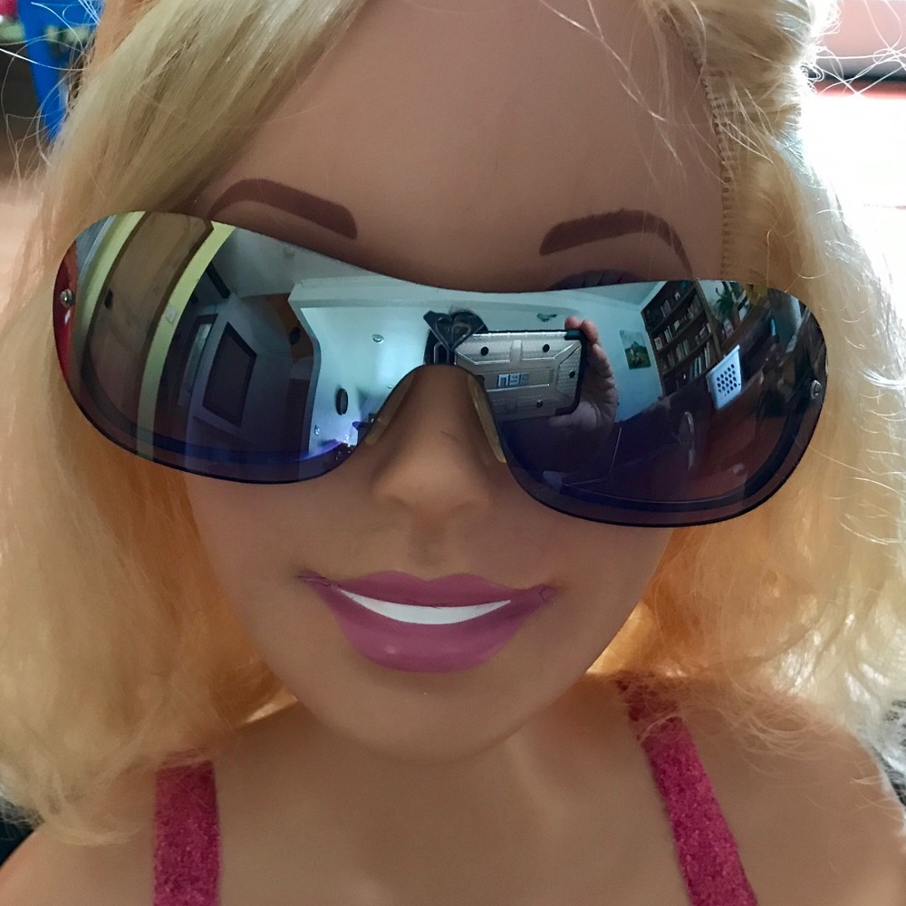 Roxy purple mirror sunglasses.