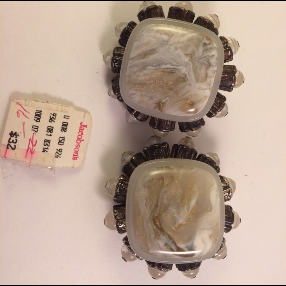 Stone Clip Earrings