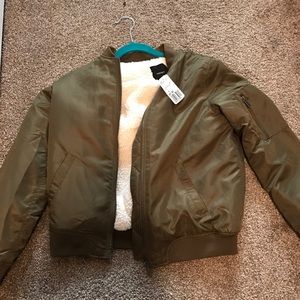 Green Forever 21 Bomber jacket NWT!!!