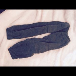 Olive green leg warmers