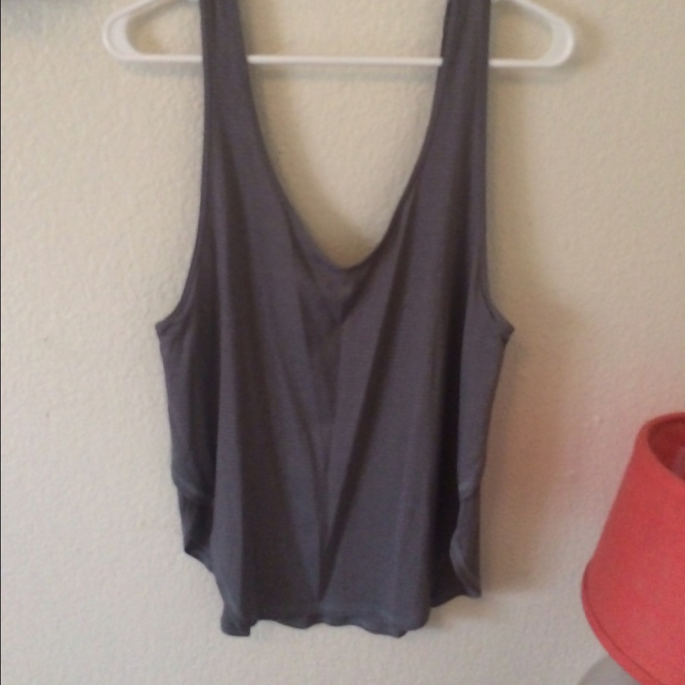 Lululemon grey striped tank