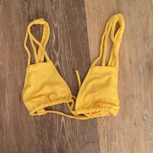 Braided halter top in yellow!