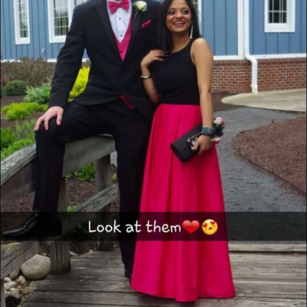 !! Pink and Black Prom Dress !!