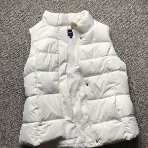 White puffy vest