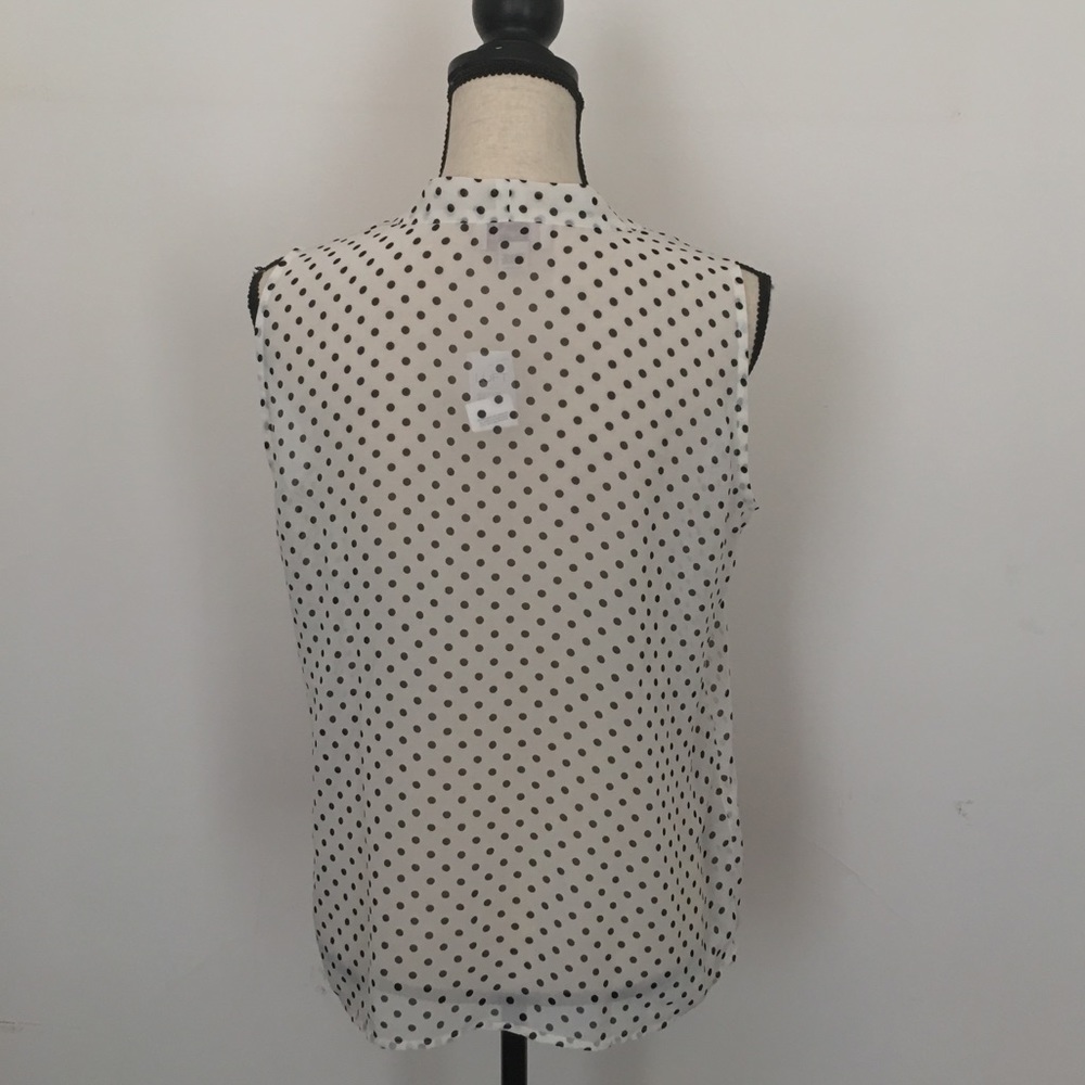 Ann taylor loft sheer polka dot bow Blouse - Picture 5 of 7