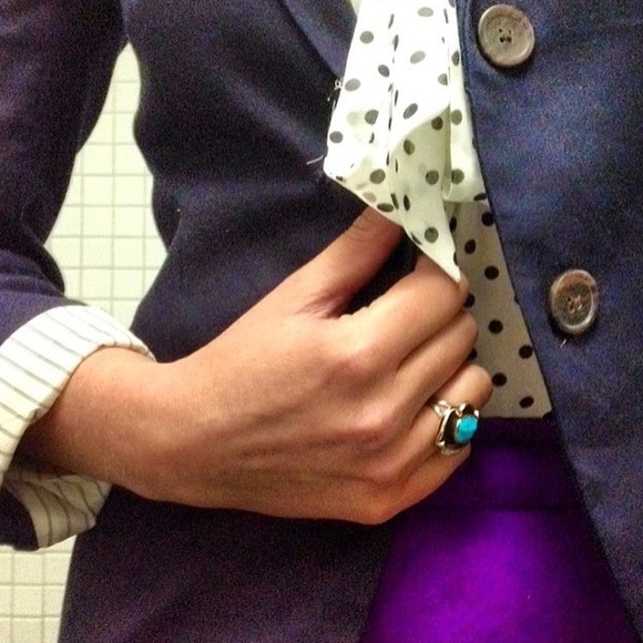 Ann taylor loft sheer polka dot bow Blouse - Picture 2 of 7