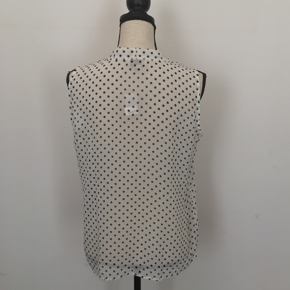 Ann taylor loft sheer polka dot bow Blouse - Picture 5 of 7