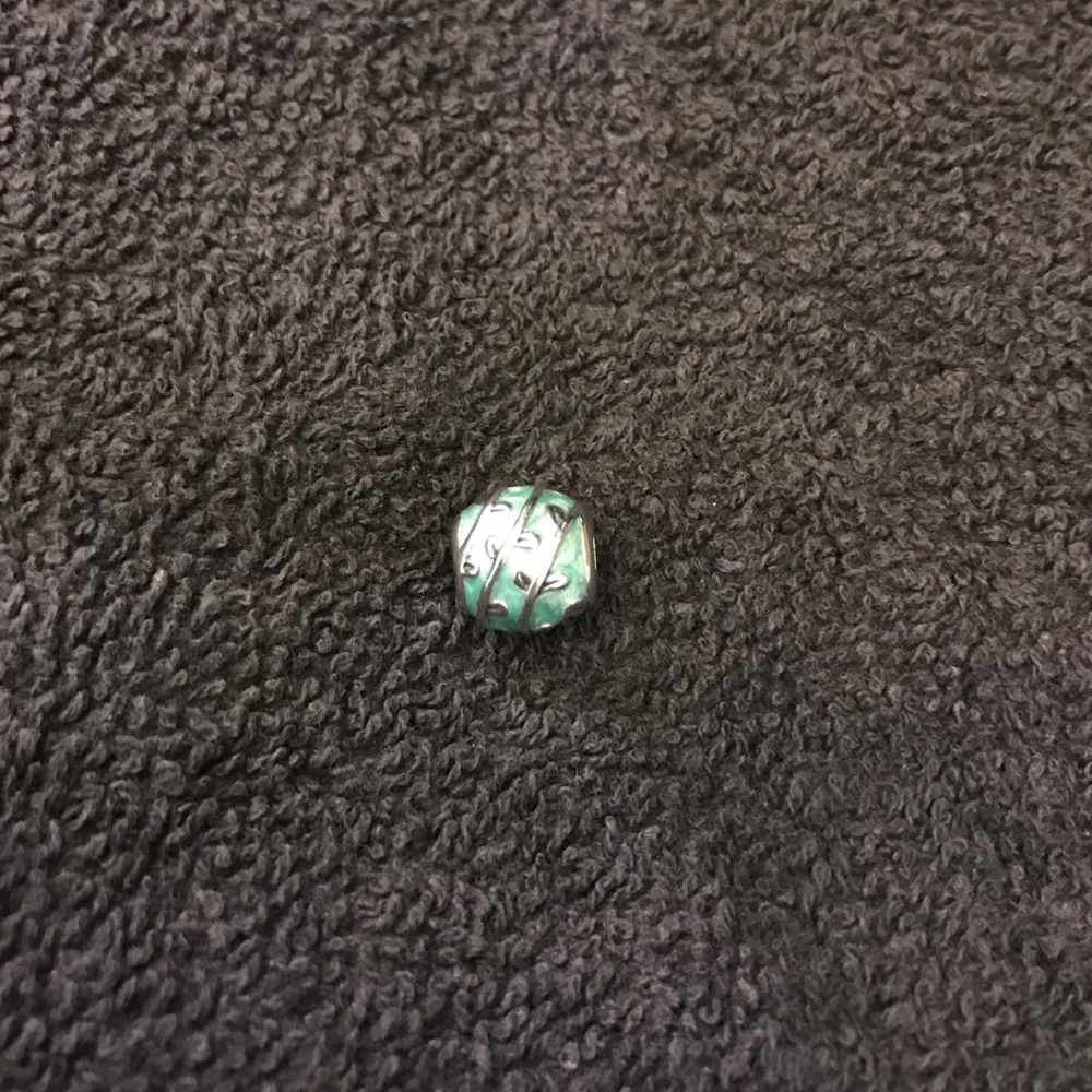 Light blue enamel pandora charm
