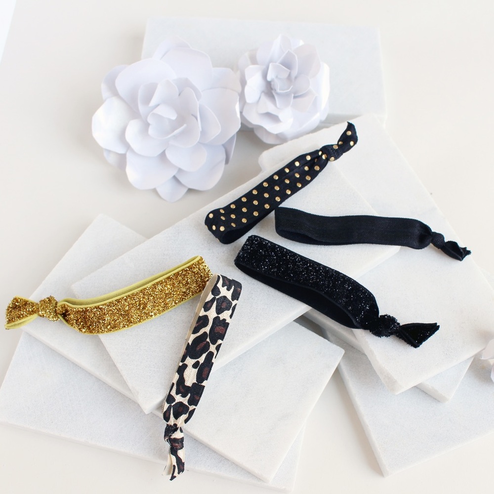Spotted + Dotted Elastic Hair Tie Set