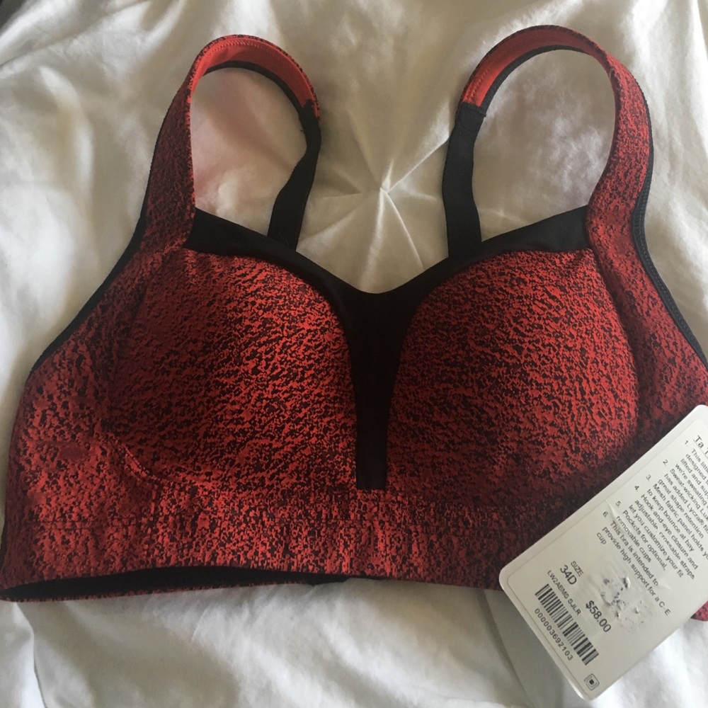 Lululemon, Ta Ta Tamer lll sports bra, size 34 D,