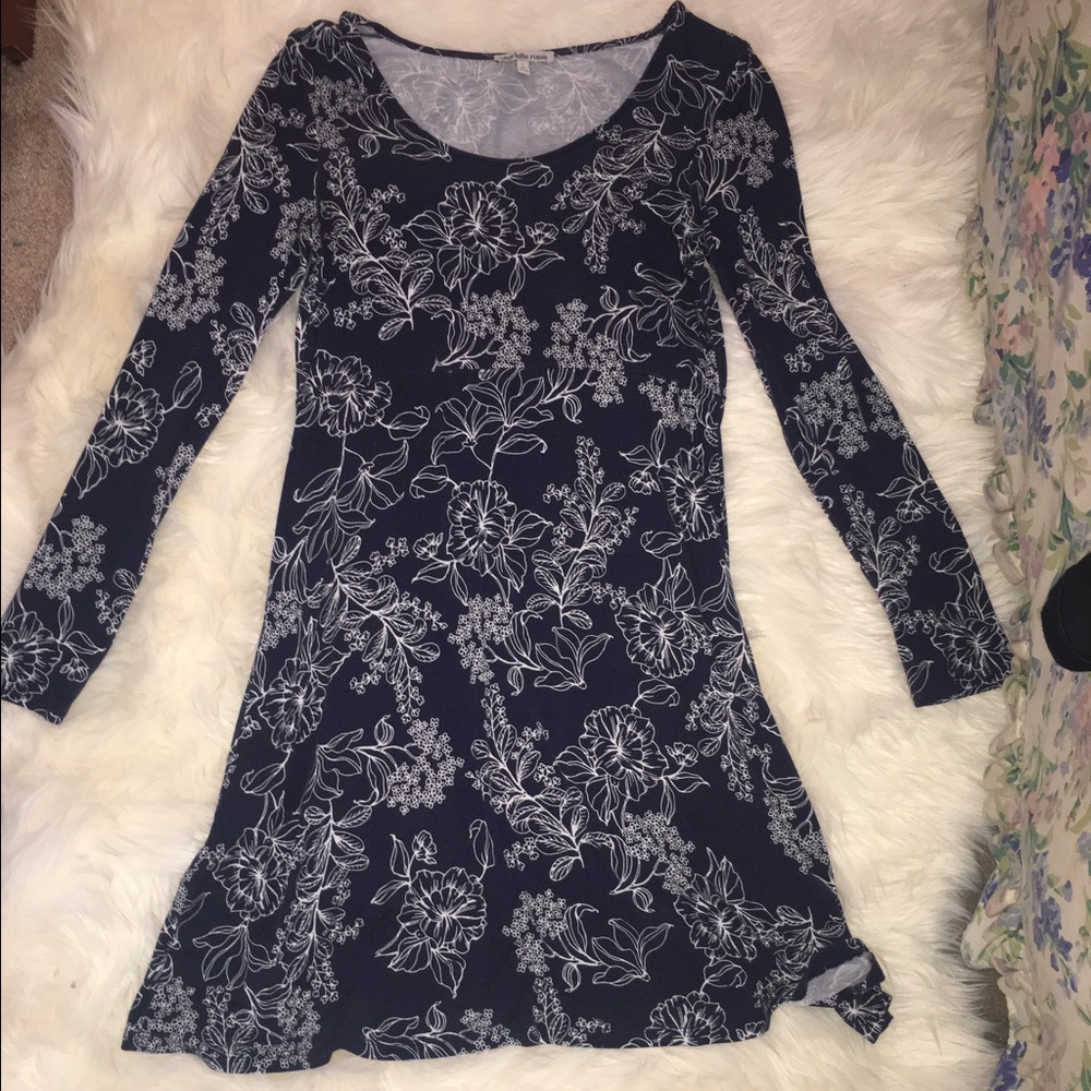 Blue and white flower dress