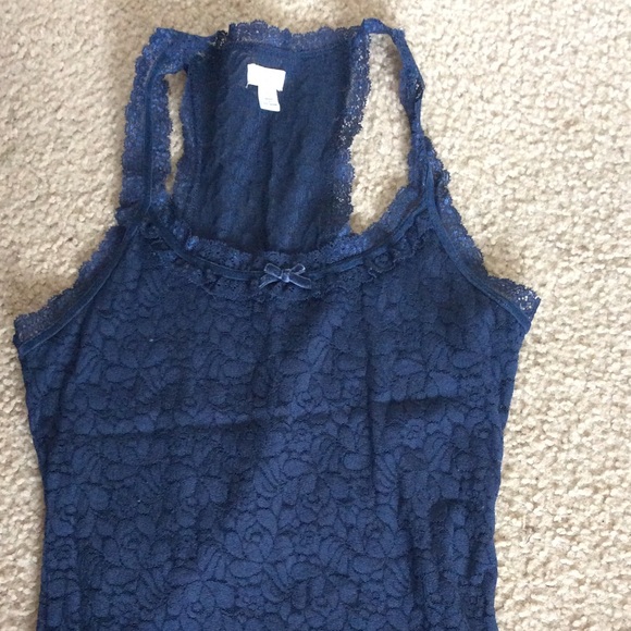 Gilly Hicks Tops - Lace Racer Back Tank Top Gilly Hicks Tops - Lace Racer Back Tank Top