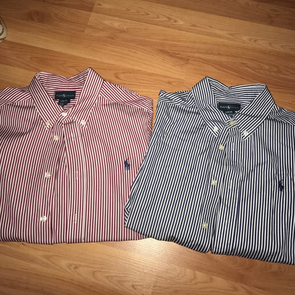 2 boys Ralph Lauren dress shirts