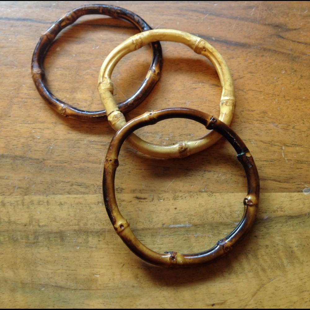 Set of 3 bamboo bangles
