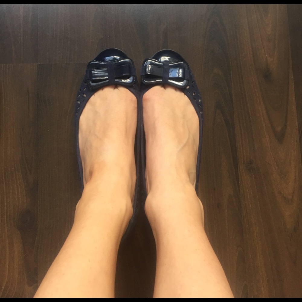 Italian Flats in Navy Suede 9 (39) Made in Italy