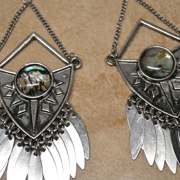 Stunning Brand New Silver Native Feather Earrings - Picture 4 of 8