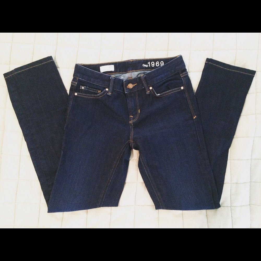 1969 Gap Real Straight Dark Denim Jeans