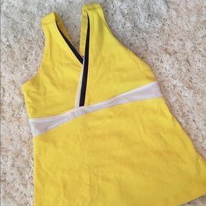 Small lululemon tank sports bra yellow 4