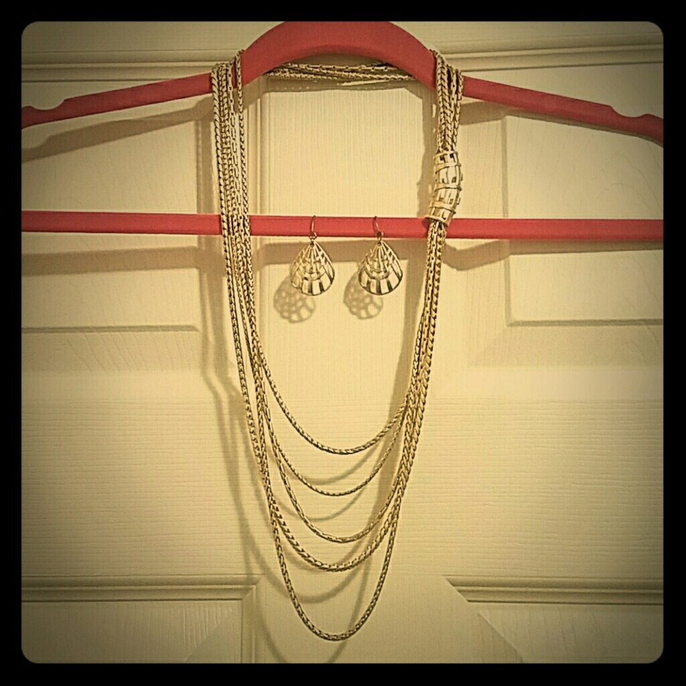 FOSSIL Frosted Gold Jewelry Set