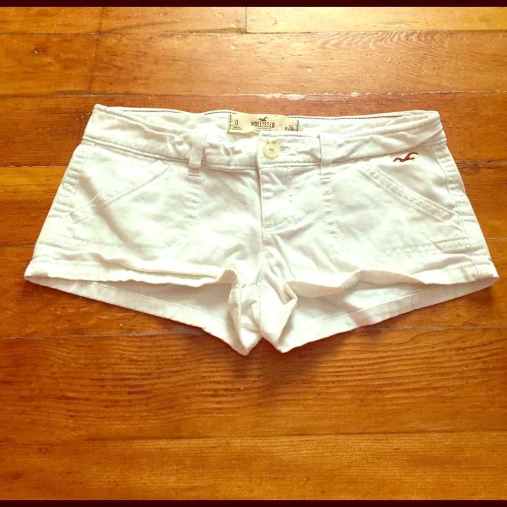 White mini shorts