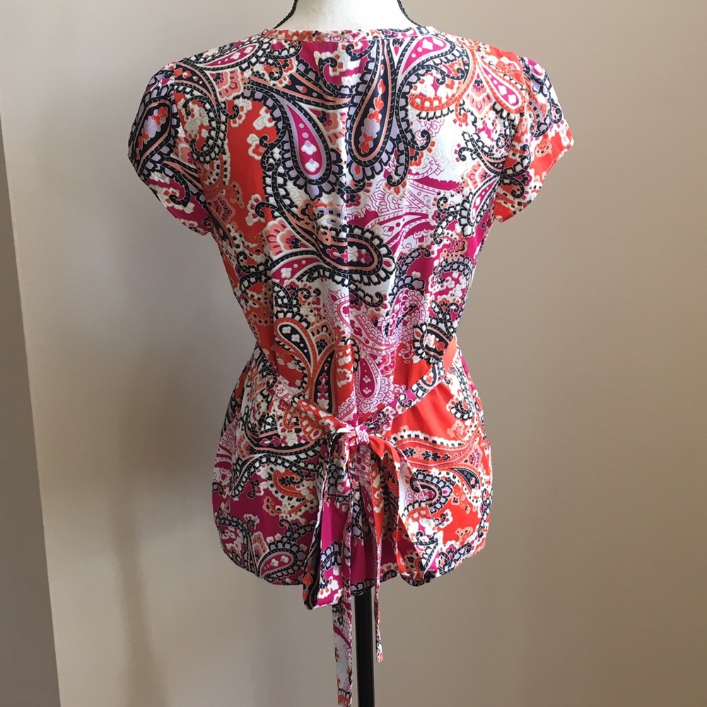 Tommy Hilfiger Sleeveless Tie-back Blouse Small. - Picture 2 of 4