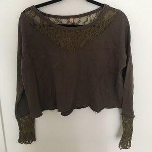 Free People Sweater w/ Lace