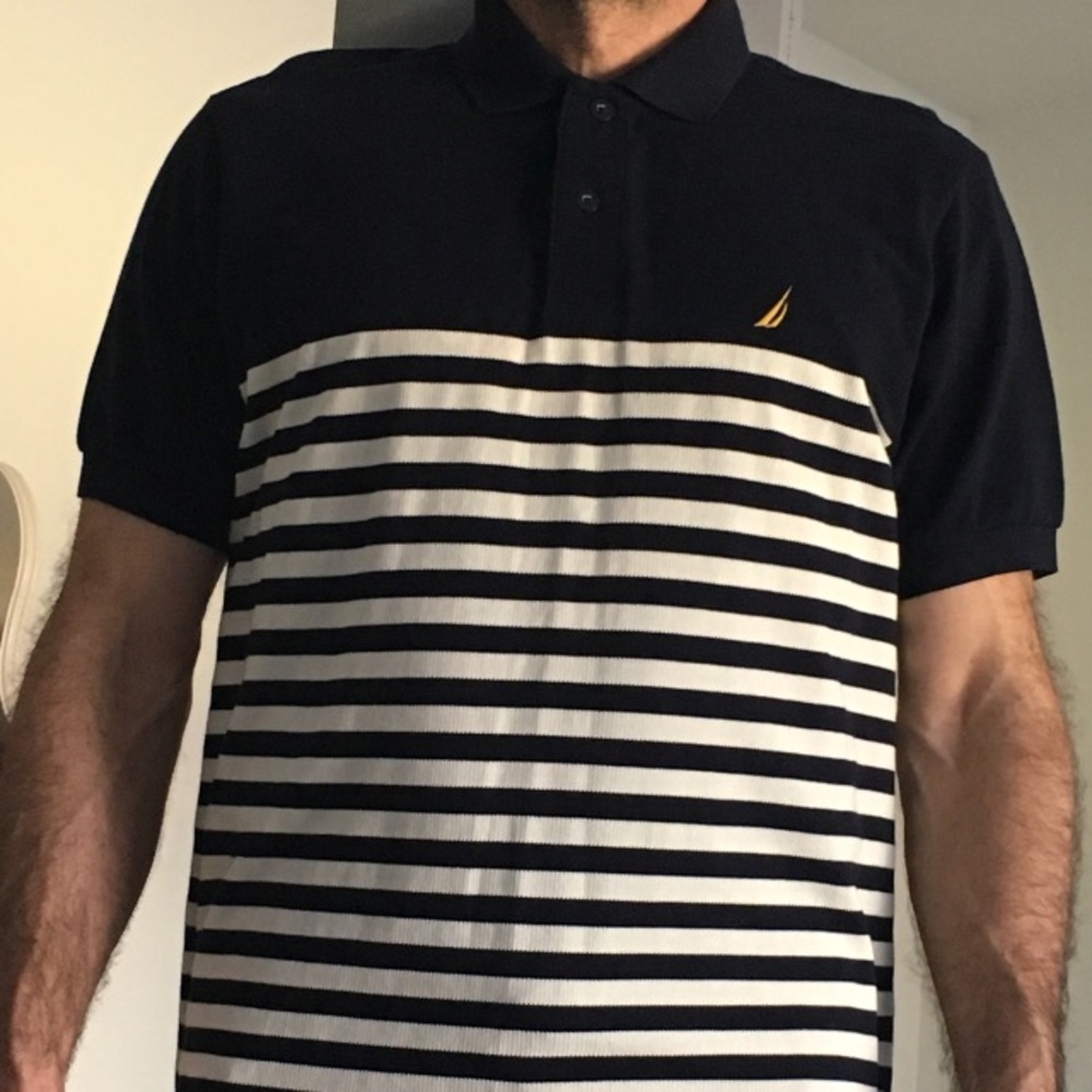 Navy blue Nautica shirt size small