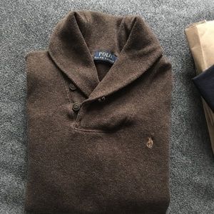 Polo Ralph Lauren Shawl collar Sweater (NUTMEG)